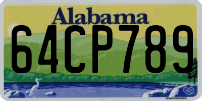 AL license plate 64CP789