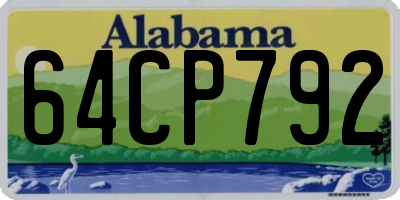 AL license plate 64CP792