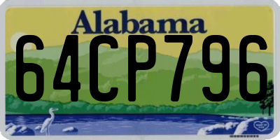 AL license plate 64CP796
