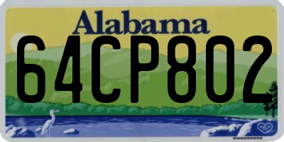 AL license plate 64CP802