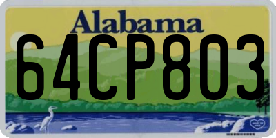 AL license plate 64CP803