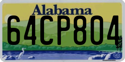 AL license plate 64CP804