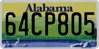 AL license plate 64CP805