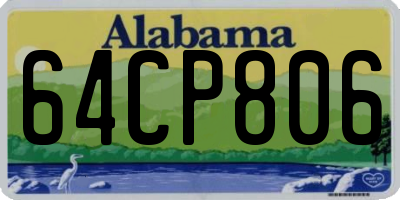 AL license plate 64CP806