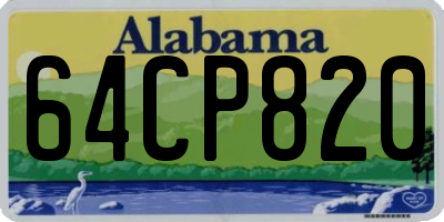 AL license plate 64CP820