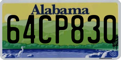 AL license plate 64CP830