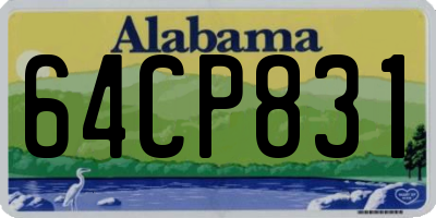 AL license plate 64CP831