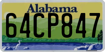 AL license plate 64CP847