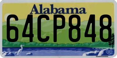 AL license plate 64CP848