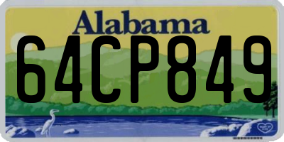 AL license plate 64CP849