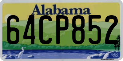 AL license plate 64CP852