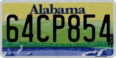 AL license plate 64CP854