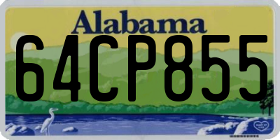 AL license plate 64CP855