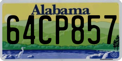 AL license plate 64CP857