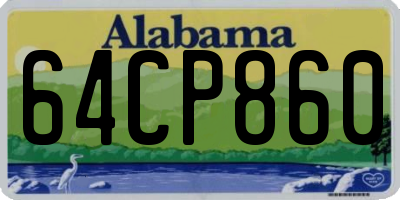 AL license plate 64CP860