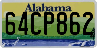 AL license plate 64CP862