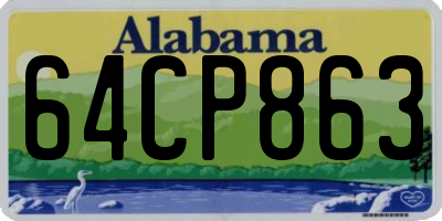 AL license plate 64CP863