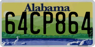 AL license plate 64CP864