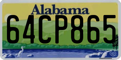 AL license plate 64CP865