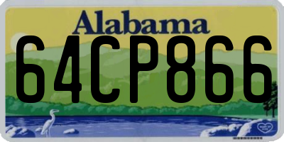 AL license plate 64CP866