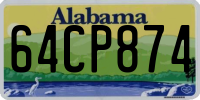 AL license plate 64CP874