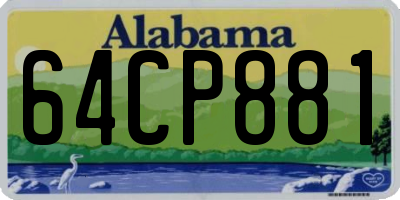AL license plate 64CP881