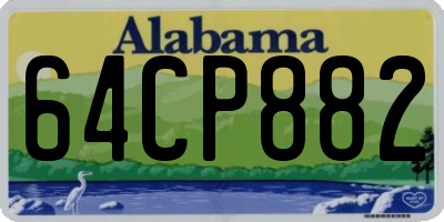 AL license plate 64CP882