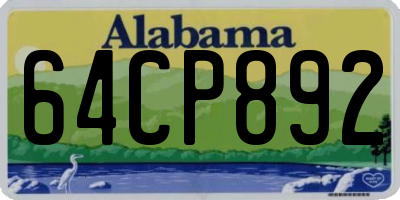 AL license plate 64CP892