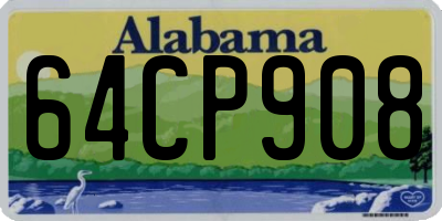 AL license plate 64CP908