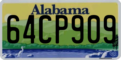 AL license plate 64CP909