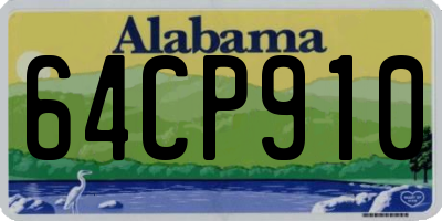 AL license plate 64CP910