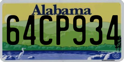 AL license plate 64CP934