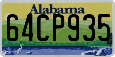 AL license plate 64CP935