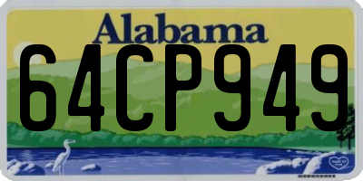 AL license plate 64CP949