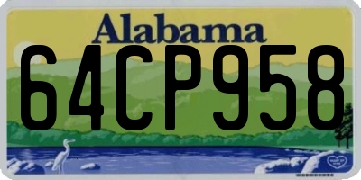 AL license plate 64CP958