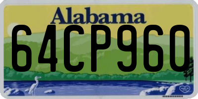 AL license plate 64CP960