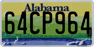 AL license plate 64CP964