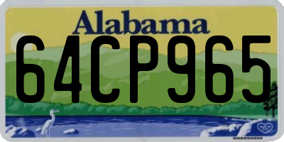 AL license plate 64CP965