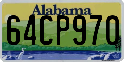 AL license plate 64CP970