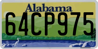 AL license plate 64CP975