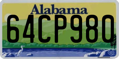 AL license plate 64CP980