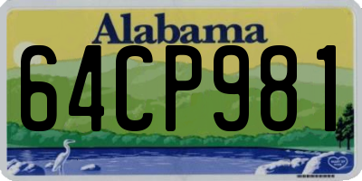 AL license plate 64CP981