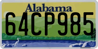 AL license plate 64CP985