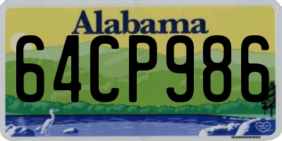 AL license plate 64CP986