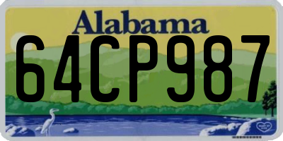 AL license plate 64CP987