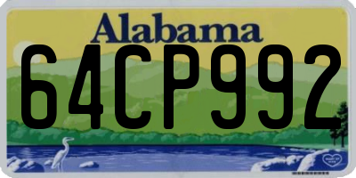 AL license plate 64CP992