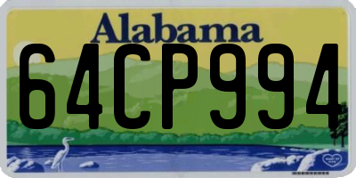 AL license plate 64CP994