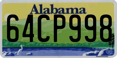 AL license plate 64CP998
