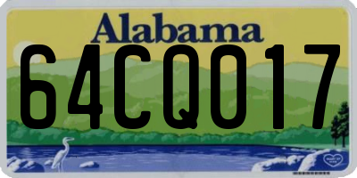 AL license plate 64CQ017