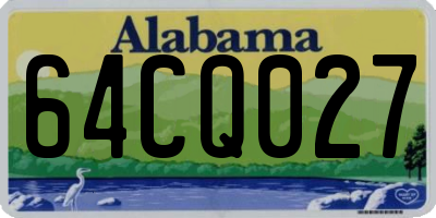 AL license plate 64CQ027
